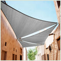 ColourTree TAPT20 Custom Size Order to Make 6  x 6  x 6  Grey Triangle Sun Shade Sail Canopy Mesh Fabric UV Block UPF50 - Com