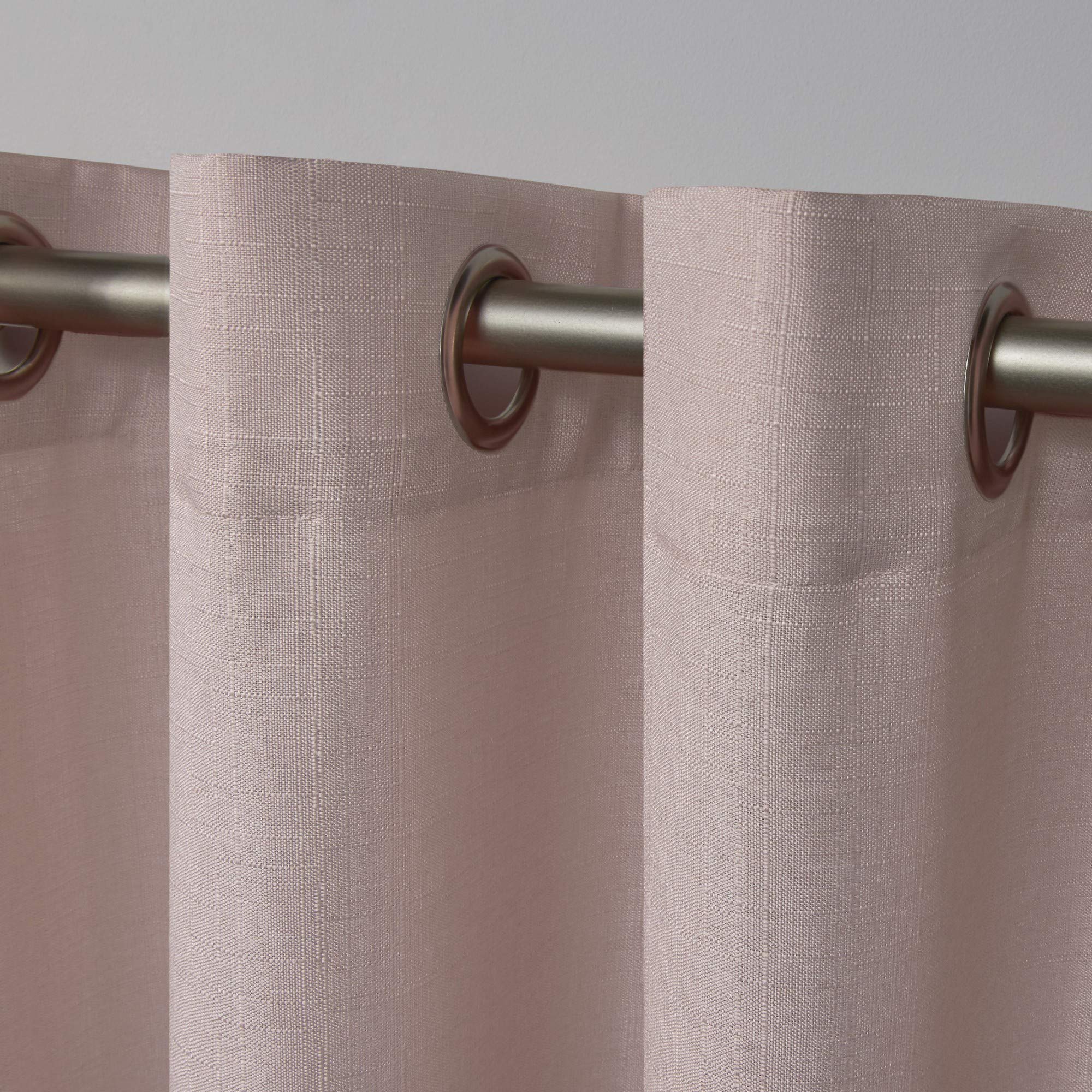 Exclusive Home Loha Linen Grommet Top Curtain Panel Pair, 54''X63'', Blush