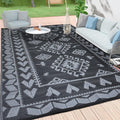 Outdoor Rugs For Patio Clearance - 5'X8' Waterproof Reversible Indoor Outdoor Rug Carpet, Portable Plastic Straw Rug For Rv Camp
