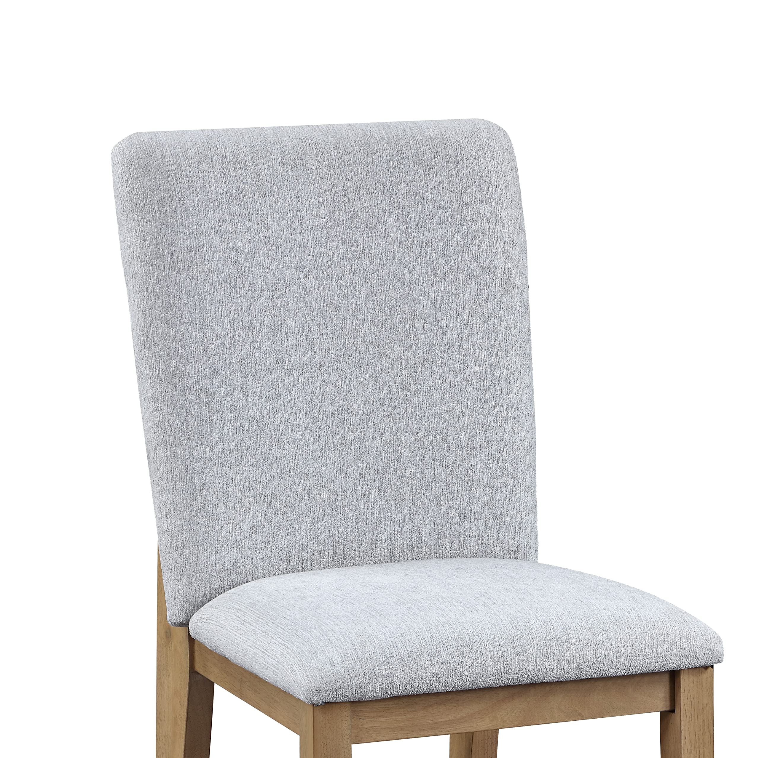LILOLA LIVING Delphine Set of 2 Gray Linen Fabric Dining Chair - Thumbnail 3
