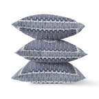 HomeRoots Indigo Light Blue Broadcloth 28â€ Slate Blue Holy Floral Indoor Outdoor Throw Pillow