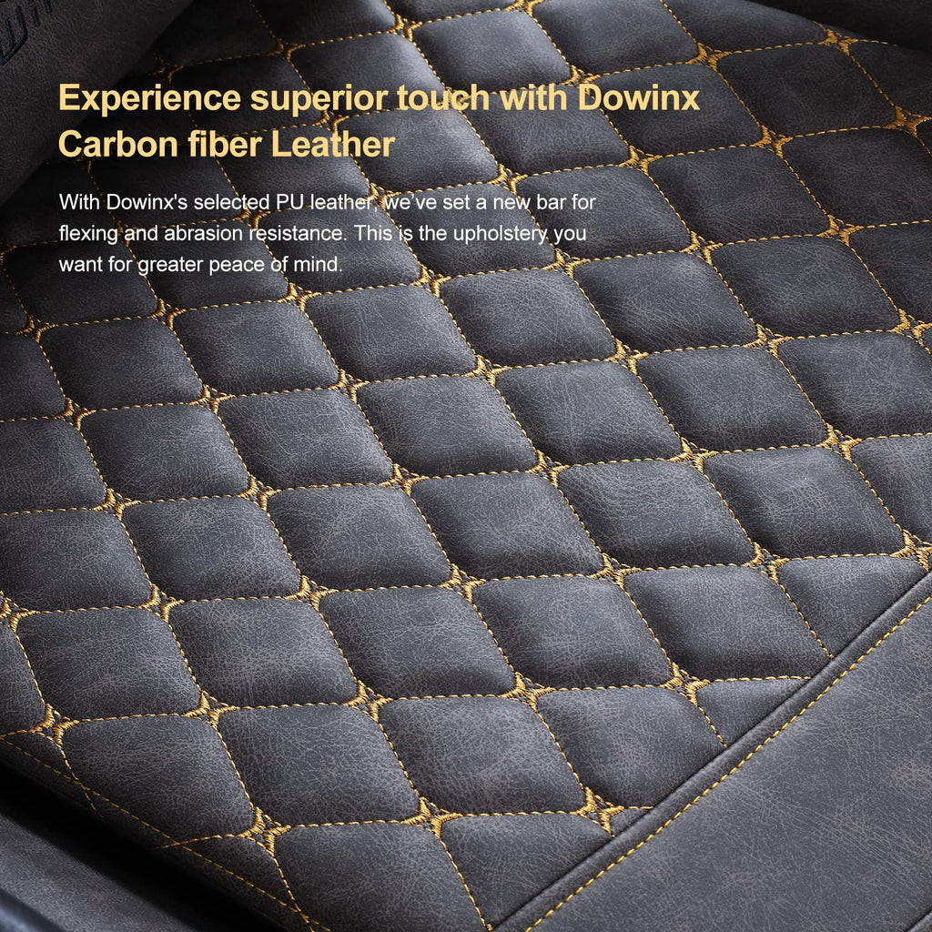 Dowinx Gaming Chair Ergonomic Racing Style Recliner With Massage Lumbar Support,4D Armrests Gamer Chair For Computer Pu Leather With Retractable Footrest (Grey)