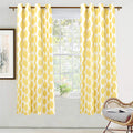 Driftaway Room Darkening Curtains For Living Room Bedroom 63 Inch Length Mid Century Modern Draperies Ikat Polka Dot Pattern The