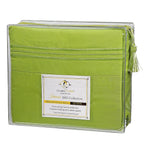 Clara Clark Bed Sheets, Premier 1800 Series 4 Piece Bed Sheet Set, Deep Pocket, Wrinkle, Fade, Stain Resistant, Luxury Soft Bedding Sheets & Pillowcases, California King, Garden Green