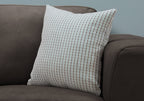 Monarch Specialties 9230, 18 X 18 Square, Insert Included, Decorative Throw, Accent, Sofa, Couch, Bedroom, Polyester, Hypoallergenic, Pillow 18'X 18' Light Blue Grey Abstract Dot 1Pc