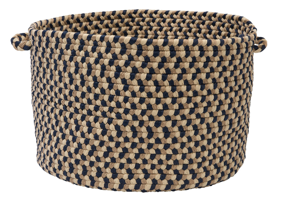 Colonial Mills Bu55 14 By 14 By 10-Inch Birmingham Storage Basket, Blue Crest