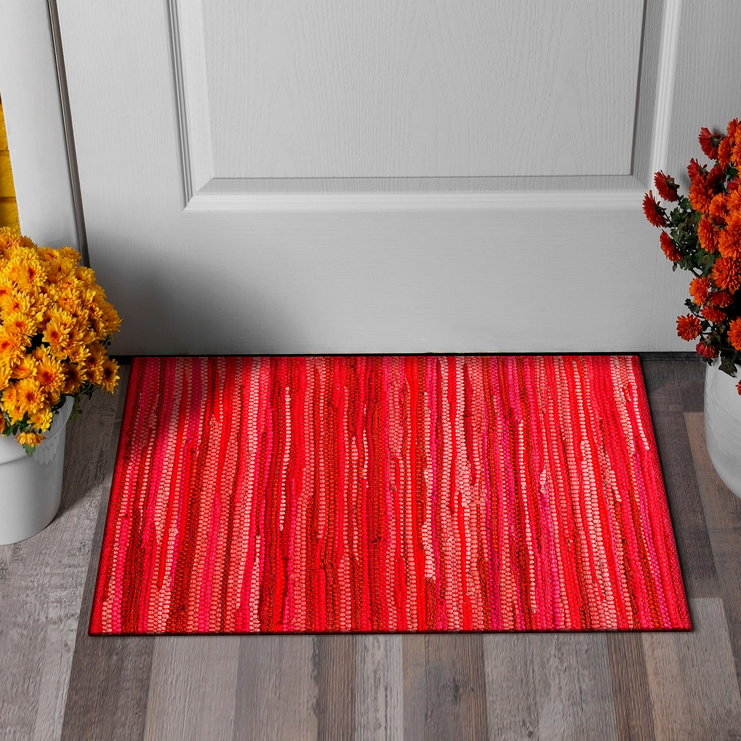 Savi Home Chindi Rugs 20x32, Chindi Bath Rug, Kitchen Rug, Rag Rugs Washable, Tonal Chindi Rugs, Rectangle Area Rugs, Reversible