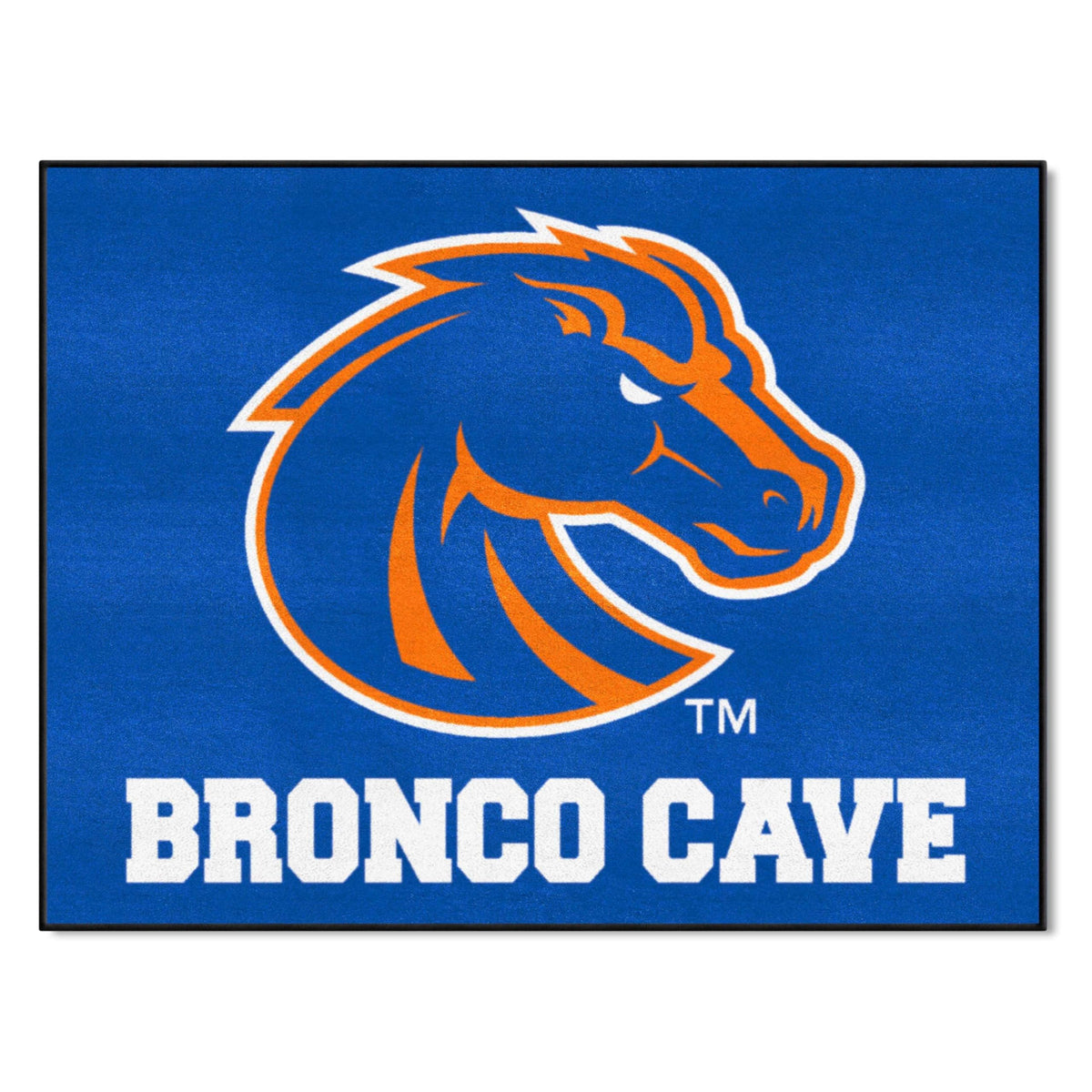 Fanmats 14533 Boise State University Allstar Mat  Man Cave | Blue | 33.75 Inch X42.5 Inch  | Bronco Head Primary Logo