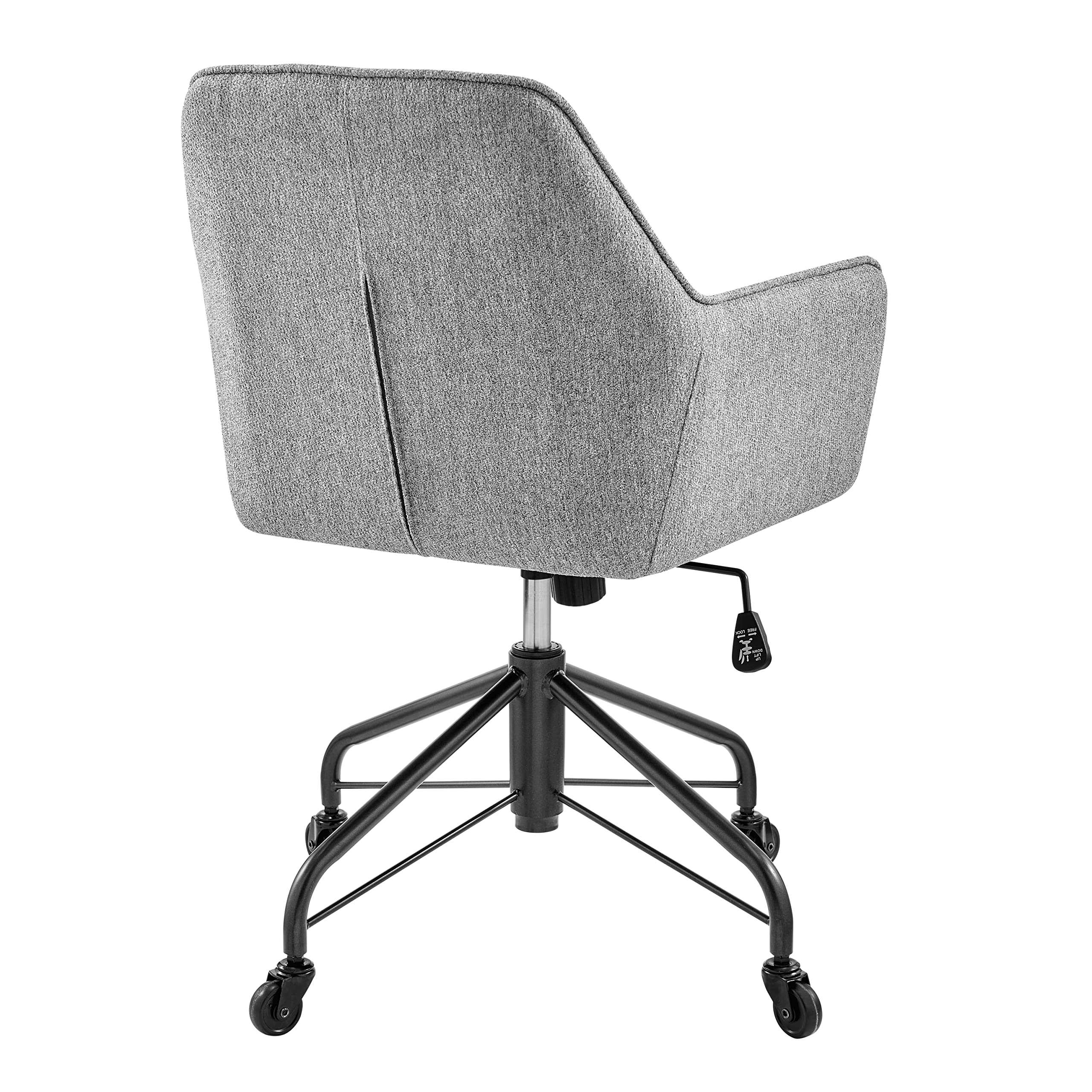 Npd Furniture And More Thompson Fabric Swivel Arm, Strata Gray Home Office Chair