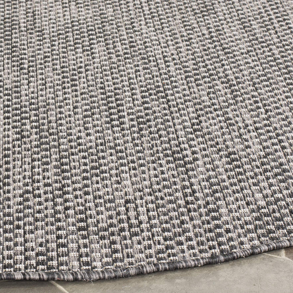 Safavieh Courtyard Collection Area Rug - 10' Round, Black & Beige, Non-Shedding & Easy Care, Indoor/Outdoor & Washable-Ideal For Patio, Backyard, Mudroom (Cy8521-36621)