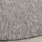 Safavieh Courtyard Collection Area Rug - 10' Round, Black & Beige, Non-Shedding & Easy Care, Indoor/Outdoor & Washable-Ideal For Patio, Backyard, Mudroom (Cy8521-36621)