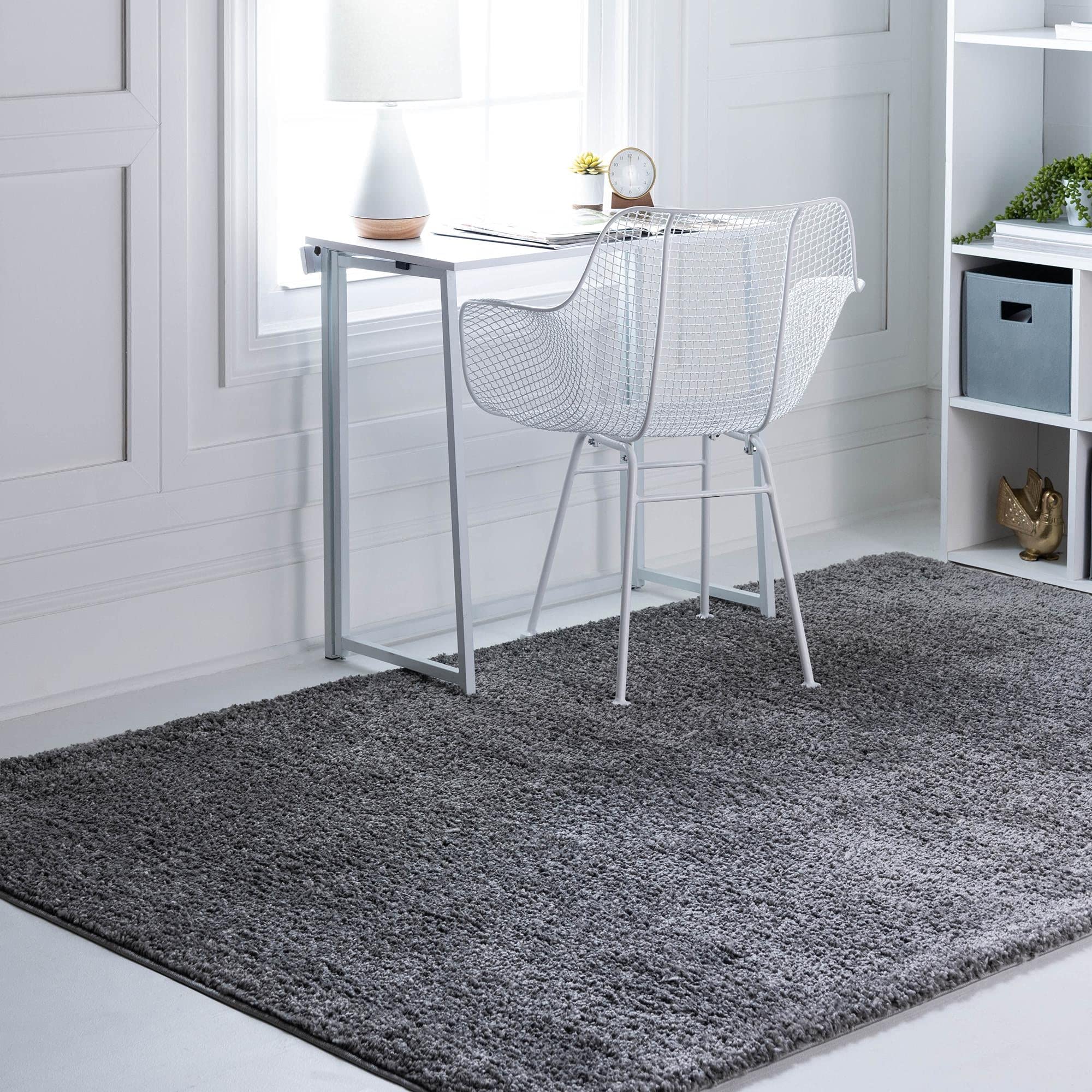 Rugs.com Soft Solid Shag Collection Area Rug - 3x5 Oatmeal Beige Shag Rug Perfect for Entryways, Kitchens, Breakfast Nooks, Acce