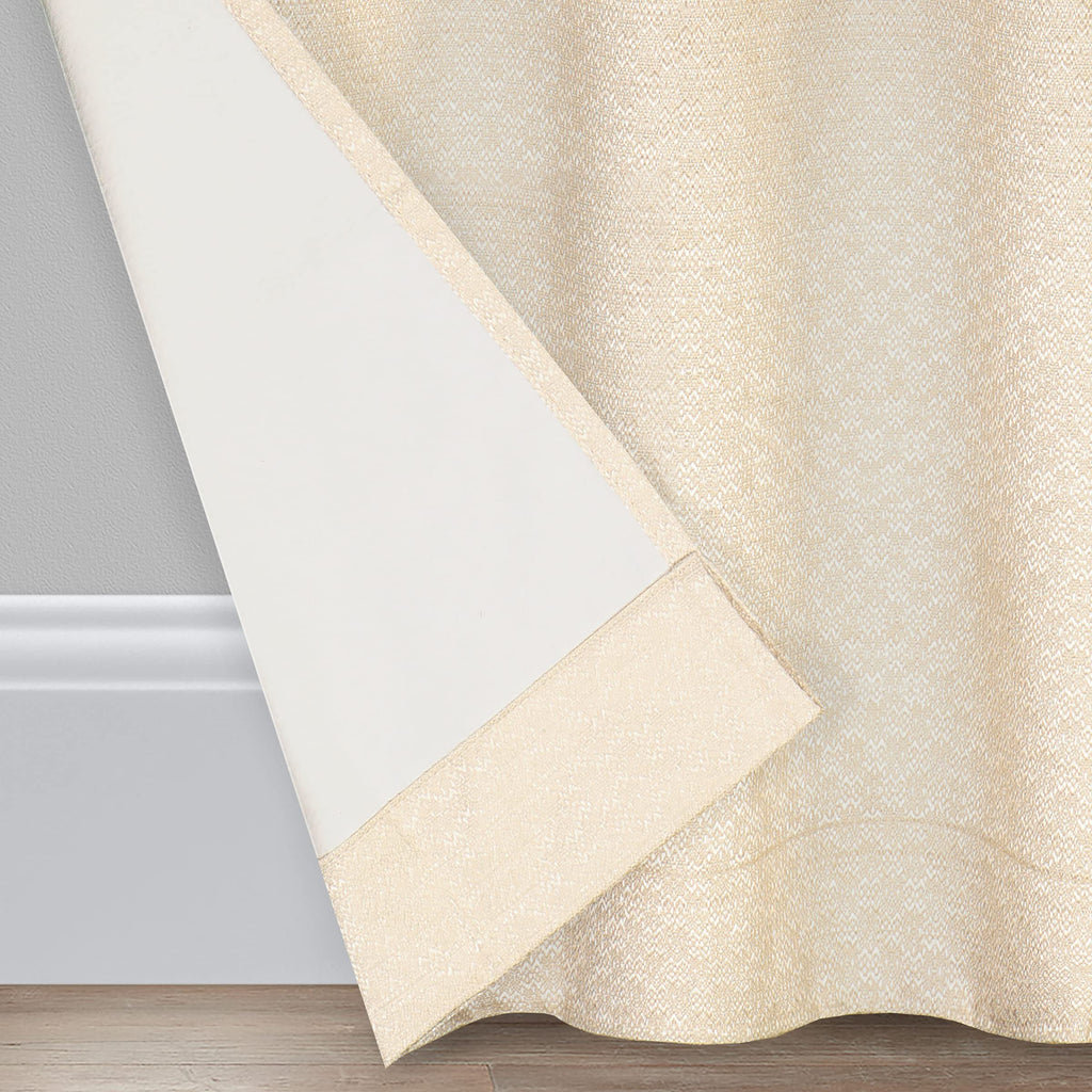 Eclipse Canova Thermal Insulated Single Panel Rod Pocket Darkening Curtains For Living Room, 42 In X 84 In, Ivory
