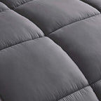 Chezmoi Collection 3-Piece Down Alternative Comforter Set (King, Gray)