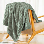 Bnuitland Sage Green Flannel Throw Blanket (50X70 Inches), 300 Gsm Fleece Cozy Warm Soft Home Decor Lightweight Bed Sofa Blanket