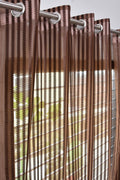 Homefab India Sheer Polyester Door Curtain  7ft, Brown