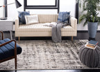 Safavieh Adirondack Collection Area Rug - 5'1'' X 7'6'', Silver & Black, Modern Abstract Design, Non-Shedding & Easy Care, Ideal