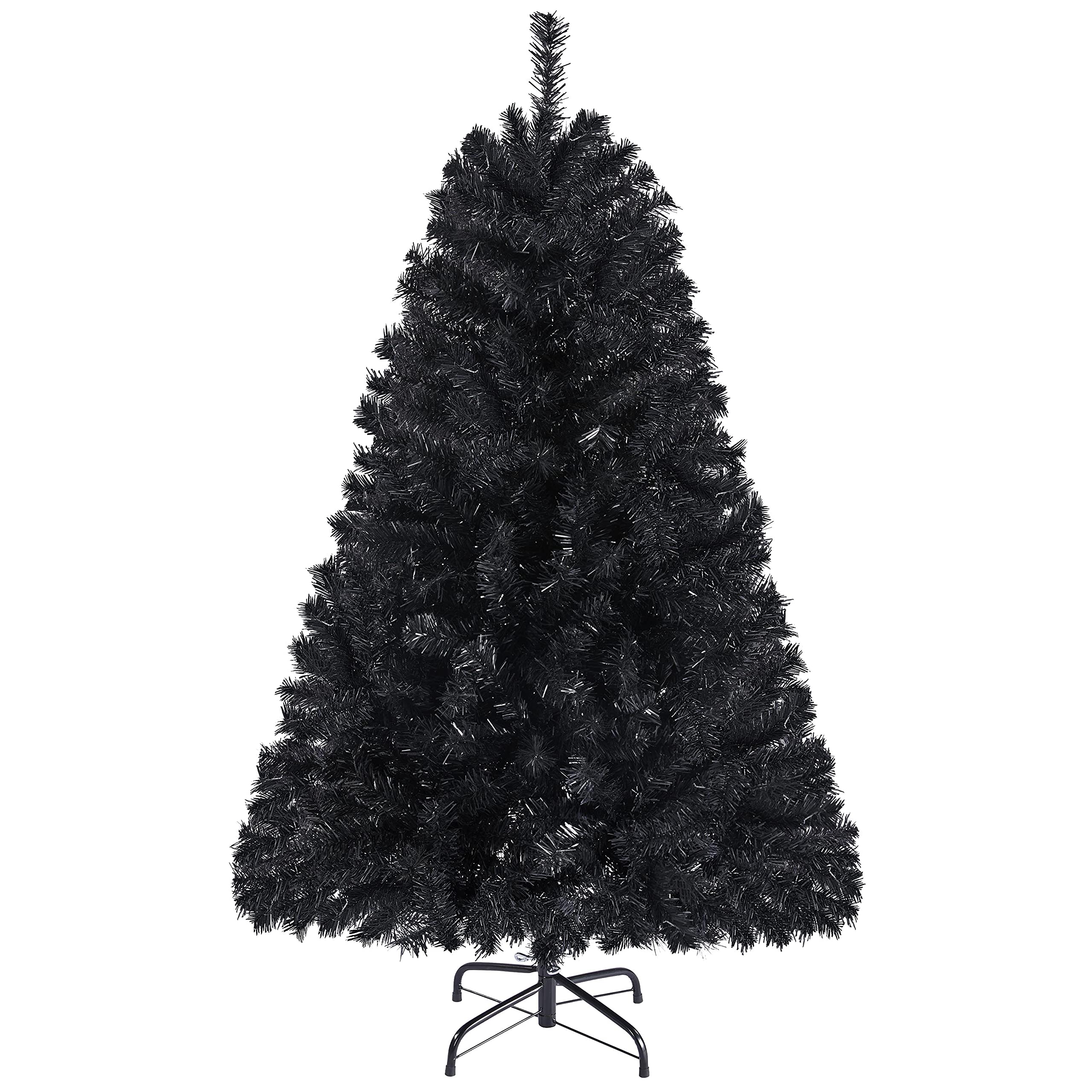 Yaheetech 4.5ft Black Artificial Christmas Pine Tree Seasonal Holiday Carnival Home Party Decoration for Home, Office, Party Dec