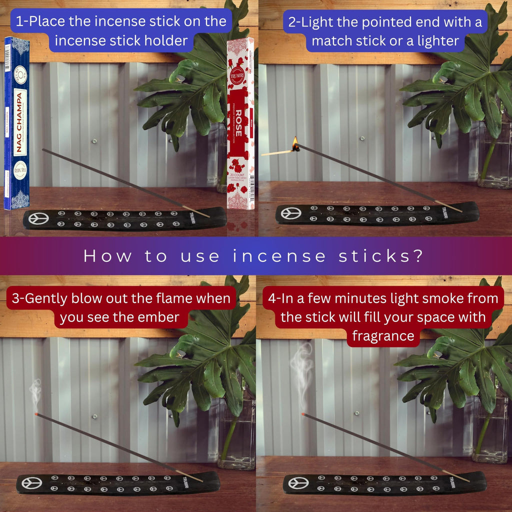 Trumiri Incense Sticks - Combo Pack Of 35 Insence-Sticks - 15 Nag Champa + 20 Rose - Insenses - Insents - Incents - Inscense - I