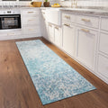 Addison Rugs Rylee Ary33 Blue Washable 2'3" X 7'6" Indoor Outdoor Runner Rug, Easy Clean, Machine Washable, Non Shedding, Bedroom, Entry, Living Room, Dining Room, Kitchen, Patio Rug