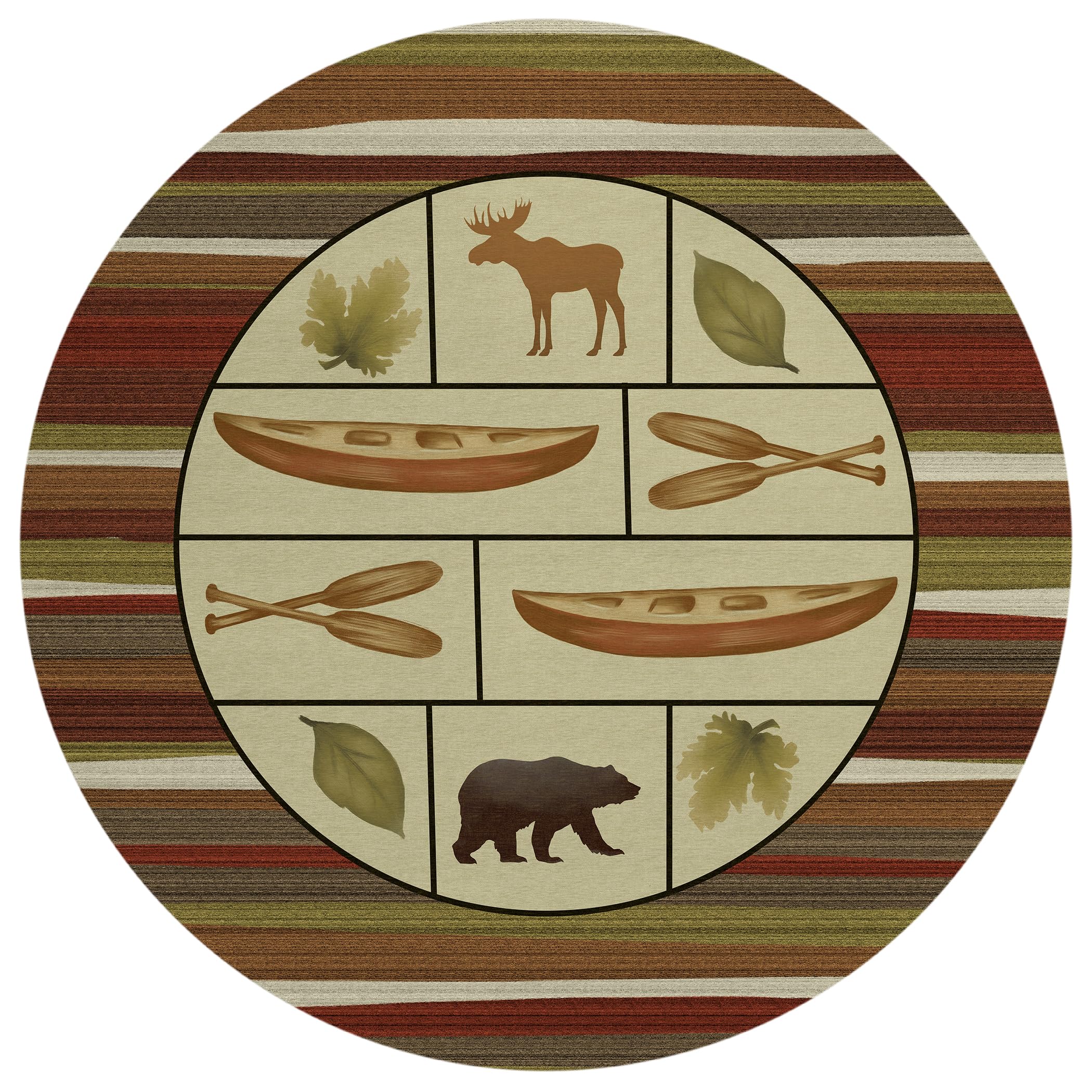 Dalyn Rugs Excursion Ex3 Red 8' X 8' Indoor/Outdoor, Machine Washable, Easy Clean, Non Shedding, Bedroom, Living Room, Dining Room, Kitchen, Patio Round Rug