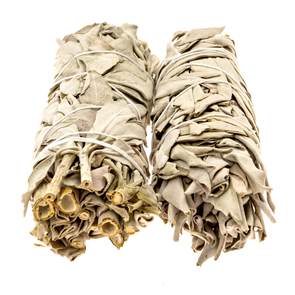 6'' White Sage Sticks - 2 Pack - Medium Smudge Incense Sticks For Spiritual Cleansing, Sage Smudge Kit Refills, Meditation, Witc