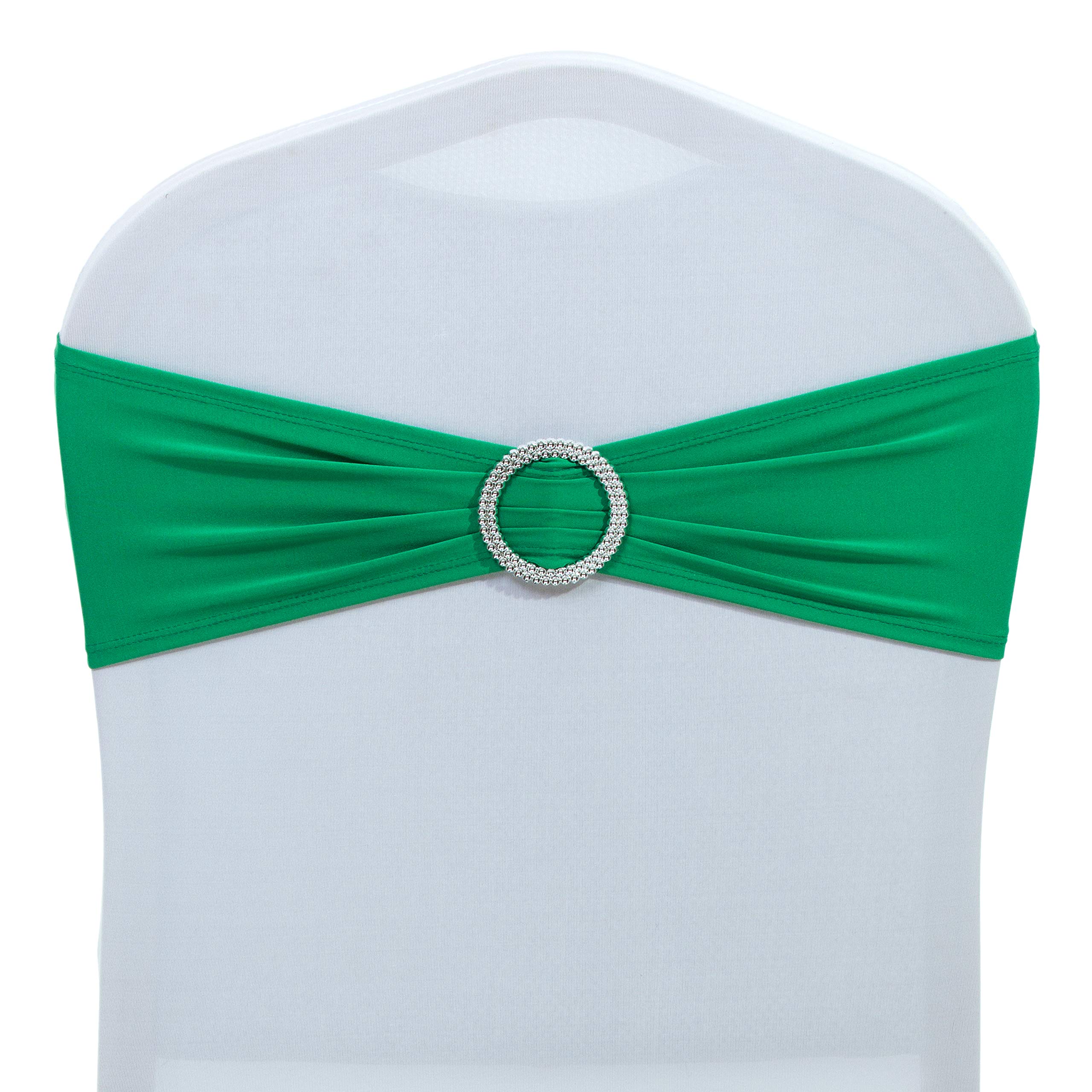 Mds Pack Of 100 Spandex Chair Sashes Bow Sash Elastic Chair Bands Ties With Buckle For Wedding And Events Decoration Spandex Sli