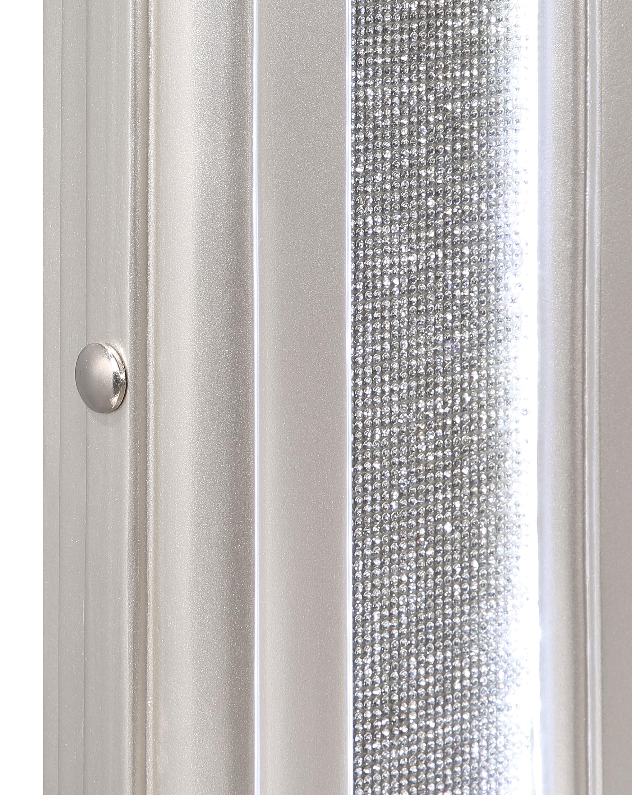 Coaster Home Furnishings Evangeline Camel Top Dresser Mirror Silver Oak