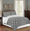 Elegant Comfort Luxury 3-Piece Reversible Duvet Cover Set - 1500 Premium Hotel Quality Microfiber Bloomingdale Pattern - Comfort
