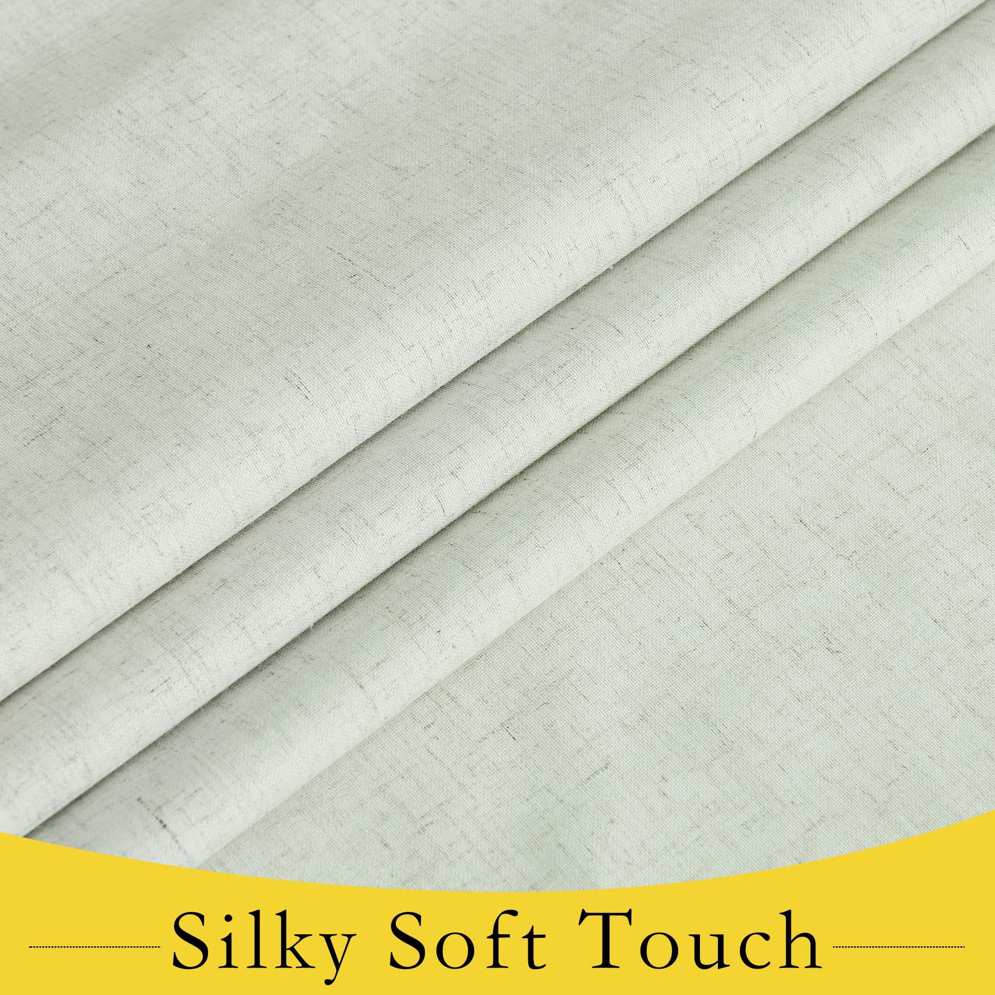 Nicetown Privacy French Door Curtains, Rich Linen Thermal Insulated 100% Blackout Door Window Curtains And Drapes Farmhouse Tie Up Shade For Patio Door Doorway, W26 X L80 Inch, 1 Panel, Sage Green
