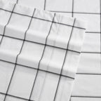 Nautica- Full Sheet Set, Cotton Percale Bedding Set, Crisp & Cool, Lightweight & Breathable (Plot Black, Full)