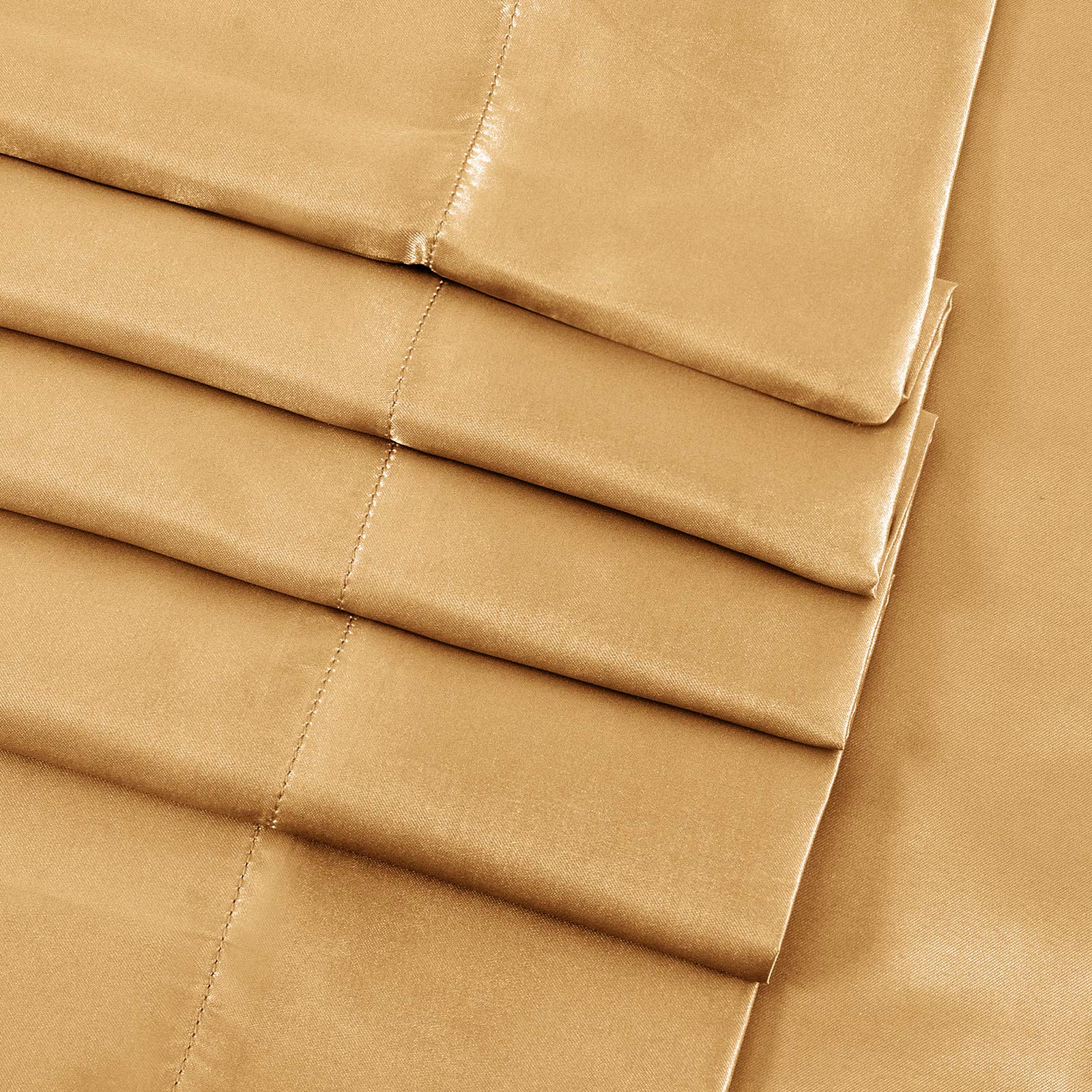 Siinvdabzx 4Pcs Satin Sheet Set California King Size Ultra Silky Soft Gold Satin Bed Sheets With Deep Pocket, 1 Fitted Sheet, 1