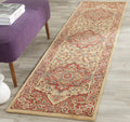 SAFAVIEH Mahal Collection Runner Rug - 22 x 8, Red & Natural, Traditional Oriental Design, Non-Shedding & Easy Care, Ideal for