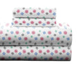 Pointehaven Flannel 170 Gsm Sheet Set,Full Snow Flakes White