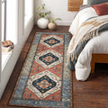 Beeiva Washable Rug Runners for Hallways, 2x6 Rug Runners Vintage Tribal Medallion Bathroom Kitchen Runner Rugs with Rubber Back