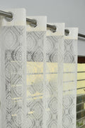 Kiara Creations Damas Net Transparent Curtains for Window 6 Feet (Pack of 1) Cream