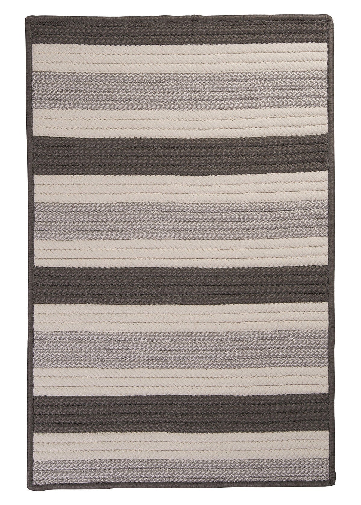 Stripe It Rug, 7 By 9-Feet, Silver