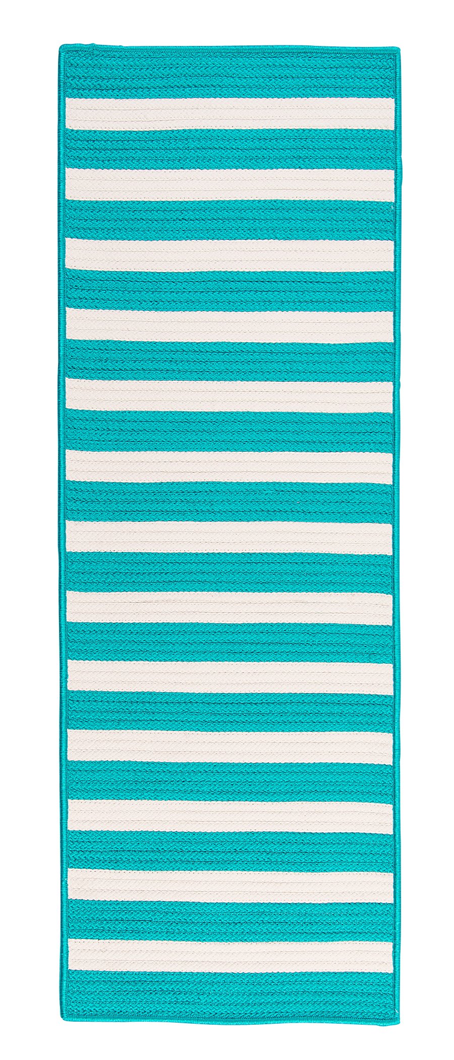 Stripe It Rug, 2 By 12-Feet, Turquoise