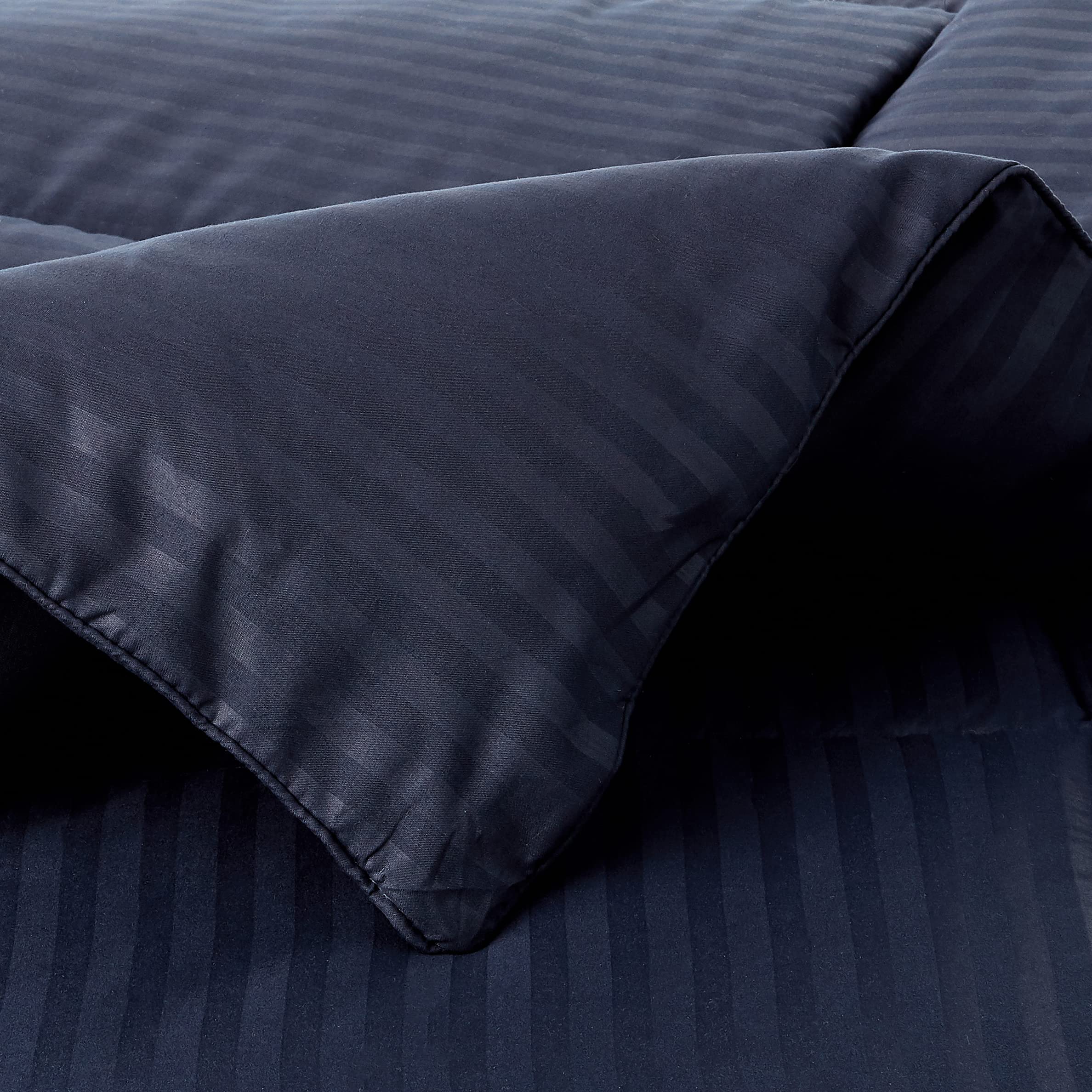 Twin Comforter Set 6 Piece Bed In A Bag With Bed Skirt, Fitted Sheet, Flat Sheet, 1 Pillowcase, And 1 Pillow Sham, Twin, Dobby Navy