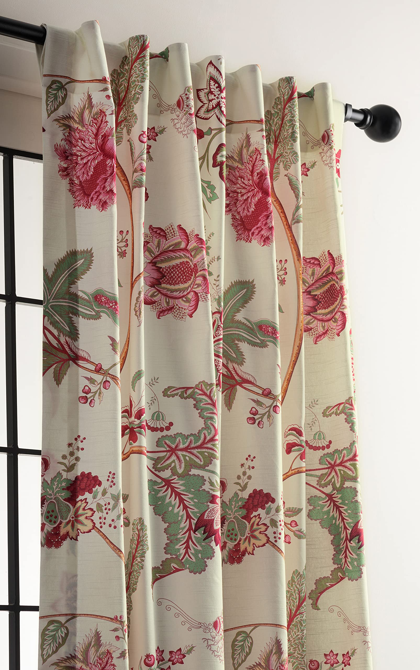 Maison D' Hermine Curtain 100% Cotton 50''X84'' Curtains 2 Panel Easy Hanging With A Rod Pocket & Loop For Kitchen, Bedrooms & O