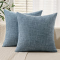 MIULEE Burlap Linen Throw Pillow Covers 24x24 Inch Blue Decorative Pillow Covers Modern Farmhouse Pillowcases Soft Accent Cushio