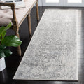 SAFAVIEH Evoke Collection 22 x 7 Ivory/Grey EVK256F Oriental Distressed Non-Shedding Living Room Entryway Foyer Hallway Bedroo