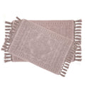 French Connection Nellore Bathroom Rugs, Set of 2 Woven and Beaded Bathroom Mats, Durable Non-Slip Bath Rugs, Thick Bath Mats fo