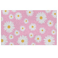 Supwhd Pink Daisy Floral Door Mat, Pink Daisy Floral Welcome Mat, Pink Welcome Mats For Front Door, Floral Outdoor Door Mat,Cute