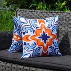 Onway Outdoor Pillow Covers Waterproof 18X18 Set Of 4 Floral Boho Decorative Throw Cushion Cover Farmhouse Pillows For Bench, Co