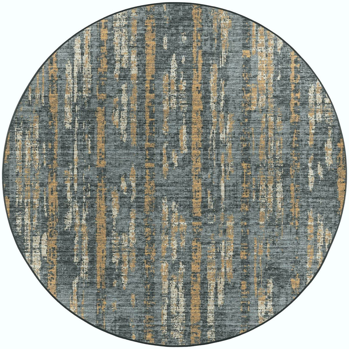 Winslow Wl6 Black Transitional Rug Round 8' X 8'