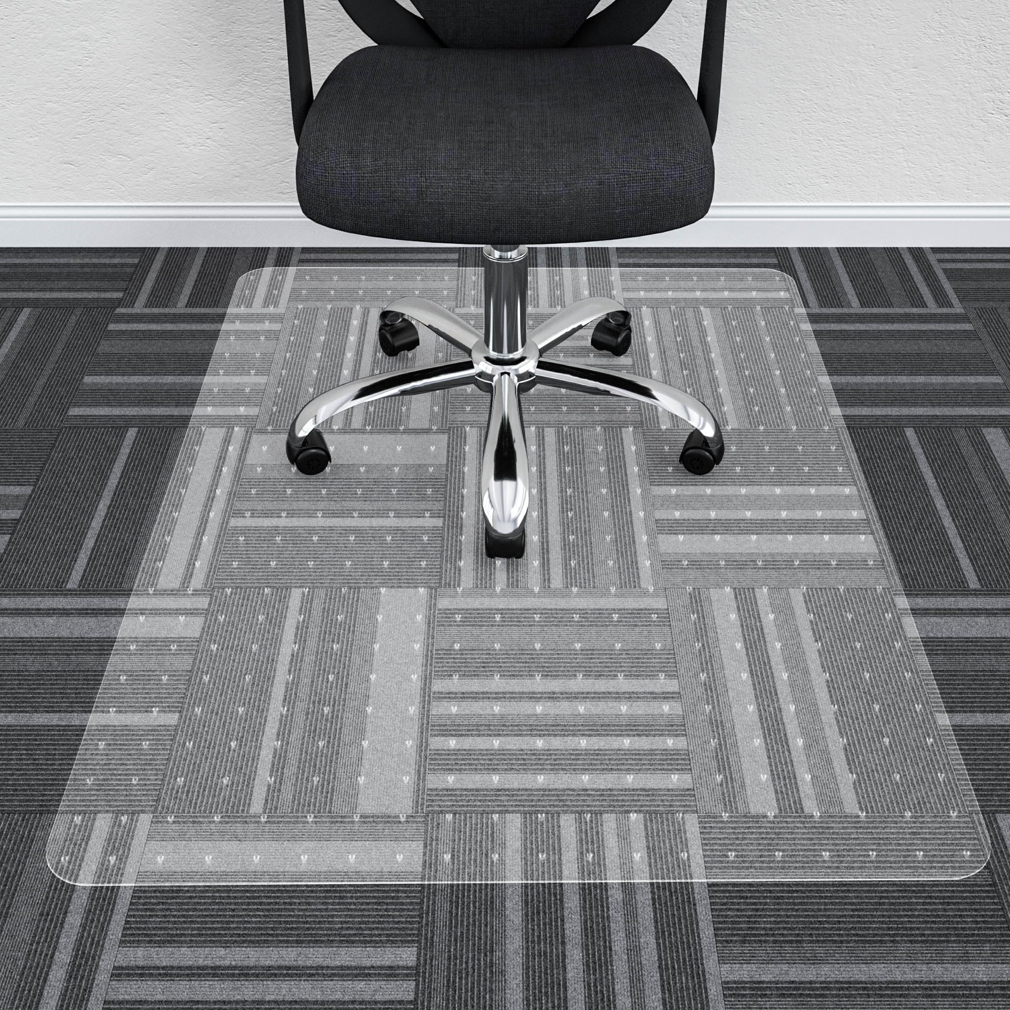 Homek Office Chair Mat For Low Pile Carpeted Floors - 35    X 55    Clear Carpet Chair Mats For Home & Office, Studded Floor Mat