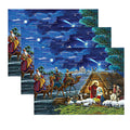 Countdown to Christmas 2024 Religious Advent Calendar, Traditional Nativity Scene Full Color Artwork, 24 Door Tabs Fun Education