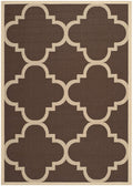 SAFAVIEH Courtyard Collection Area Rug - 53 x 77, Dark Brown, Moroccan Trellis Design, Non-Shedding & Easy Care, Indoor/Outdoo