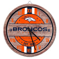 FOCO Denver Broncos NFL Barrel Wall Clock